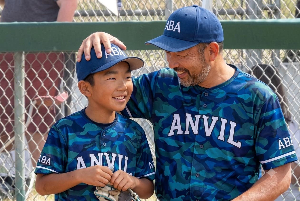 子どもに語りかけるANVILコーチ